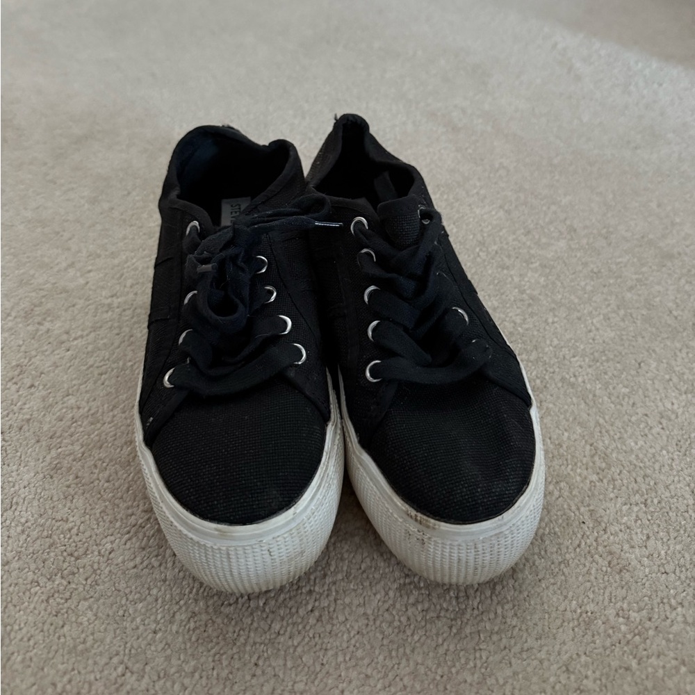 Black Steve Madden Platform Sneakers